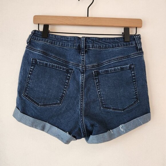 Pacsun High Rise Super Stretch Shortie Jean Shorts Medium Wash Denim 27 - Picture 2 of 6